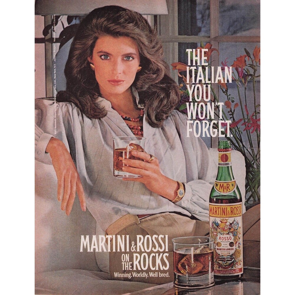Vintage Martini & Rossi Rosso Vermouth Italian You Won't Forget Print Ad decor